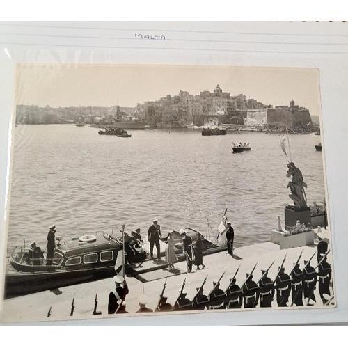 116 - Royal Commonwealth Tour 1953-1954, Outward Journey, an album of original photographs depicting Queen... 