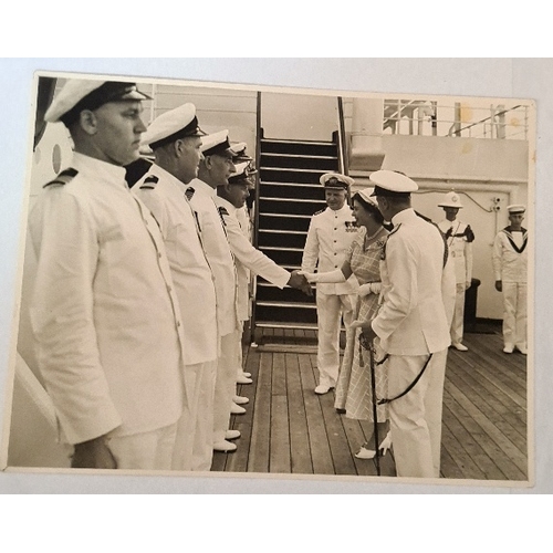 116 - Royal Commonwealth Tour 1953-1954, Outward Journey, an album of original photographs depicting Queen... 