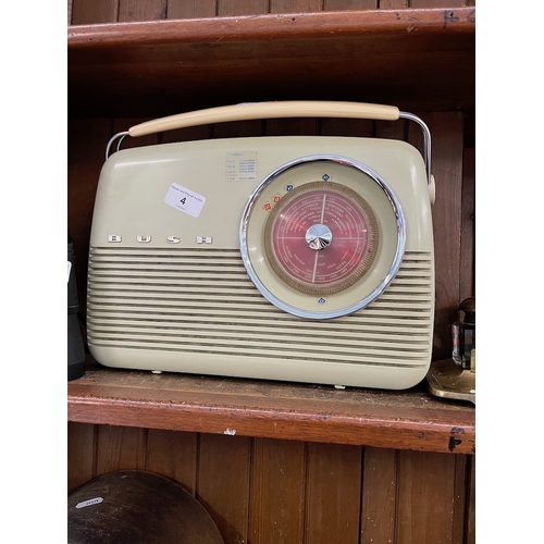 4 - A vintage Bush battery operated radio