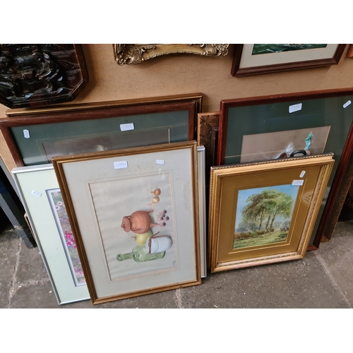 799N - Various pictures including pastels ( 5 x Aln Cownie), a watercolour etc.