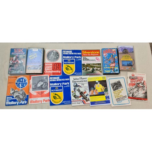 418 - Two boxes of collectables to include cigarette cards, football sticker/card albums, speedway ephemer... 