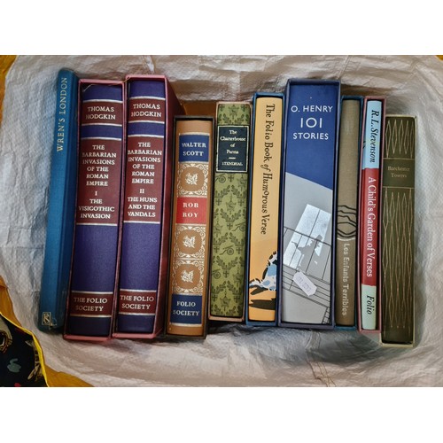 387 - 3 bags containing approx 28 Folio Society books.