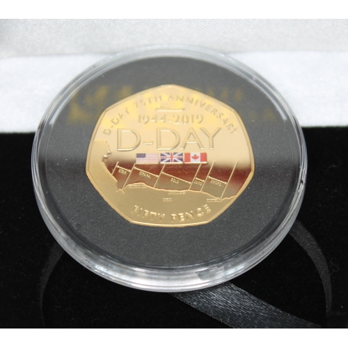 79 - Pobjoy Mint 22ct gold D-Day 50p.