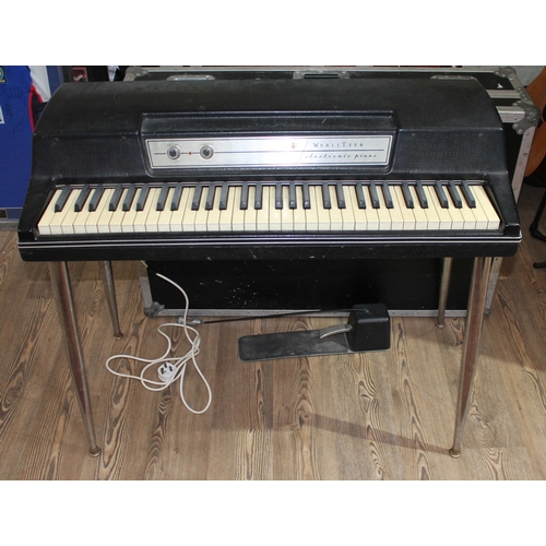 121 - A Wurlitzer 200A electric piano, with pedal, and flight case, previously owned/used by Dire Straits