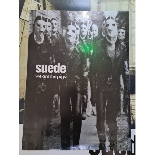 268 - A group of 10 original promo music posters to Suede, The Notorious B.I.G., Kate Bush, Jimmy Page & T... 