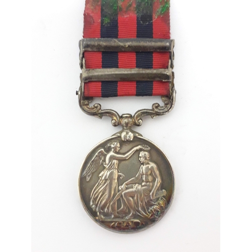 252 - India General Service 1854-1895, awarded to private John King 2nd Battalion The Queen's Royal West S... 