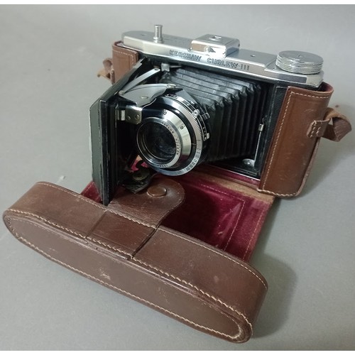 289 - A Kershaw Curlew III folding camera with Taylor Hobson 105mm f38 Roytal lens