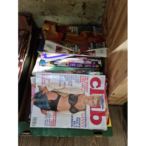 302 - A box of approx. 50 adult magazines.