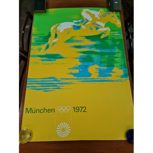 264 - Sports posters; Olympic Games, Munich, 1972 - Show Jumping by Gerry Cranham (08.70.11), printed in G... 