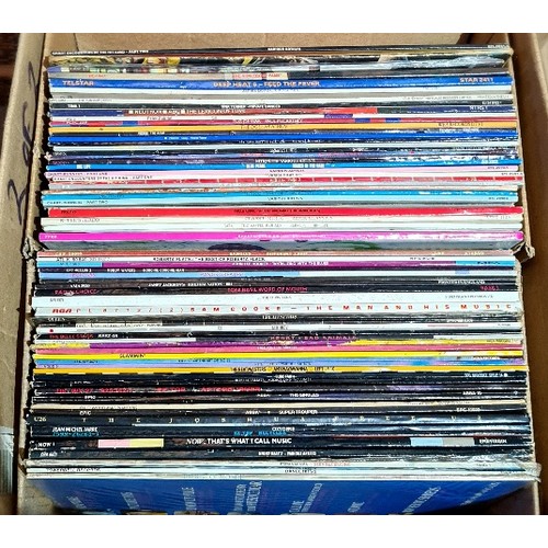 175 - Two boxes of assorted LPs, approx. 120, mainly 1970s and later.