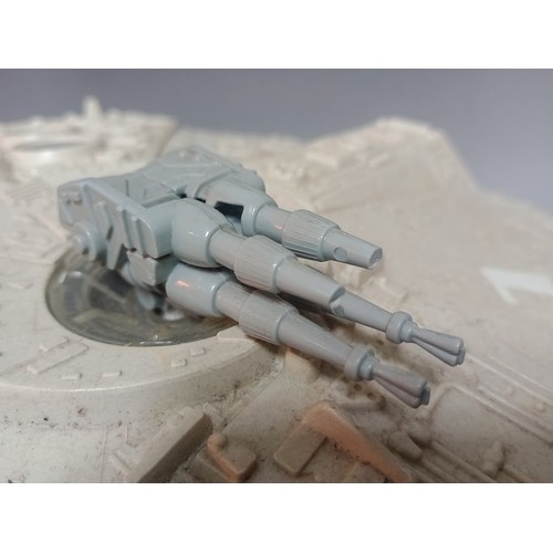 97 - 3 vintage star wars toys to include a Millennium Falcon, Darth Vader's Star Destroyer and an AT-AT, ... 