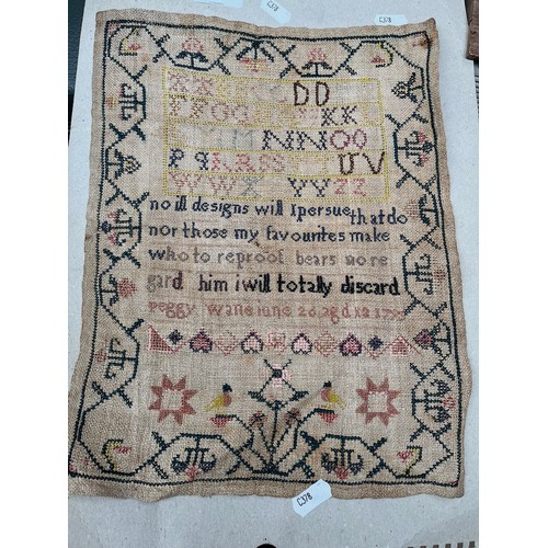 28 - A child's sampler, dated 1795.