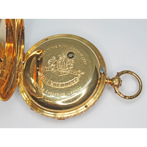 60 - A Victorian ladies 18ct gold open face pocket watch, engraved gilt dial with Roman numerals, movemen... 