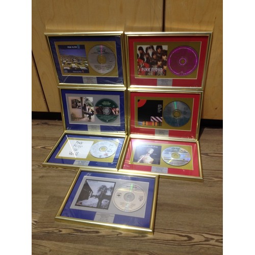 5 - A group of seven Pink Floyd and associated framed CDs comprising Unmagumma, The Final Cut, A Momenta... 