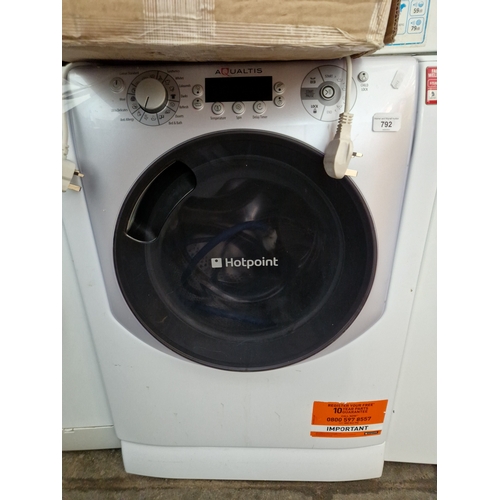 792 - A Hotpoint Aqualtis washing machine.