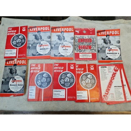 76 - Liverpool FC 100 home programmes, 1960s and later.