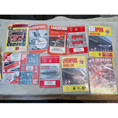 76 - Liverpool FC 100 home programmes, 1960s and later.