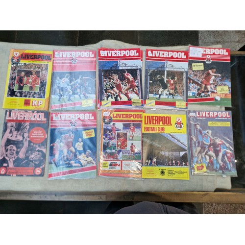 76 - Liverpool FC 100 home programmes, 1960s and later.