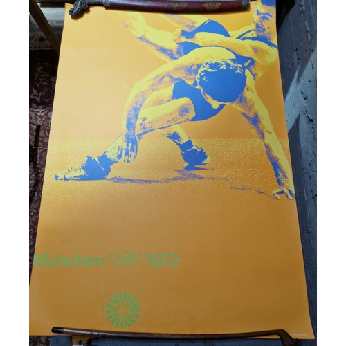 99 - Sports posters; Olympic Games, Munich, 1972 - Weight Lifting by Rolf Feser, design by Aicher, Joksch... 