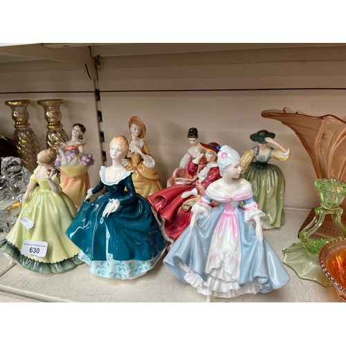 630 - Eight Royal Doulton figurines