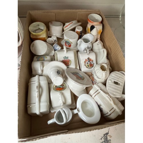 642 - Box of crested china