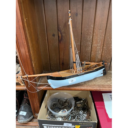 34 - A model yacht