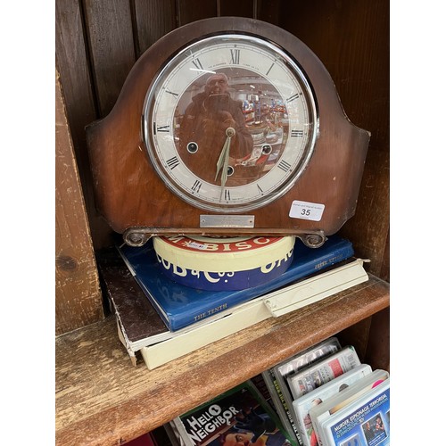 35 - A British Rail London Midland Region 45 years service presentation clock and other items.