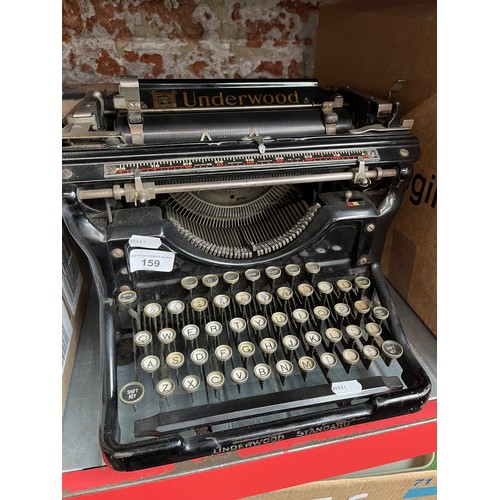 159 - A vintage Underwood Standard typewriter.