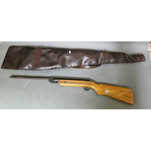 24 - A Hungarian .22 calibre air rifle, 97cm long, serial no.53825, with soft bag. (BUYER MUST BE 18 YEAR... 