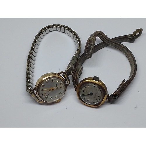 289 - Two 9ct gold cased ladies watches.