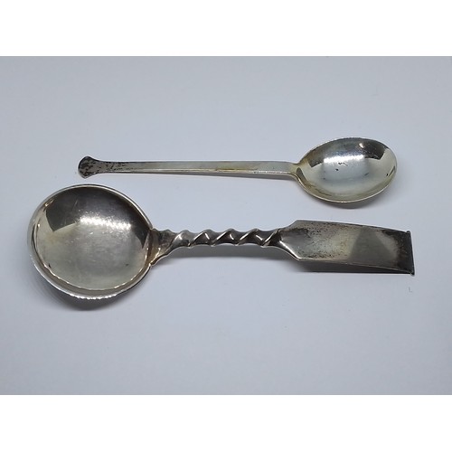 272 - A Norwegian silver spoon by Brodrene Lohne, length 14.5cm, together with a hallmarked silver spoon.