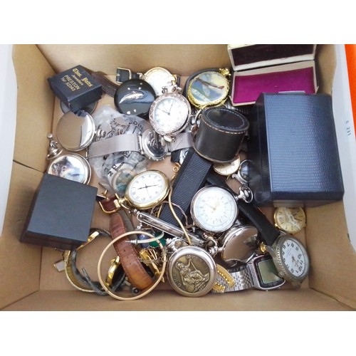 299 - A box of mainly assorted watches.