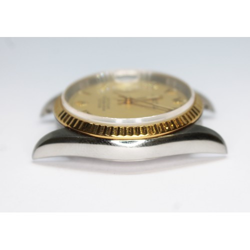 102 - A Rolex Datejust 36, circa 1995, ref. 16233, serial no. W673667, signed gold tone dial with gold Rom... 