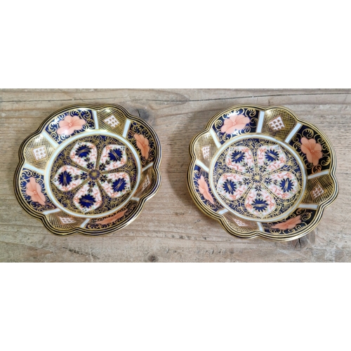 118 - A pair of Royal Crown Derby lobed dishes.