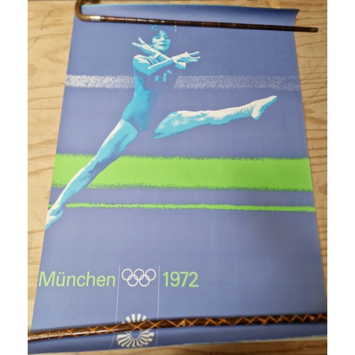 235 - Olympics 1972 - a large gymnastics poster, photo by Max Muhlberger, 07.70.09, printed in Germany by ... 