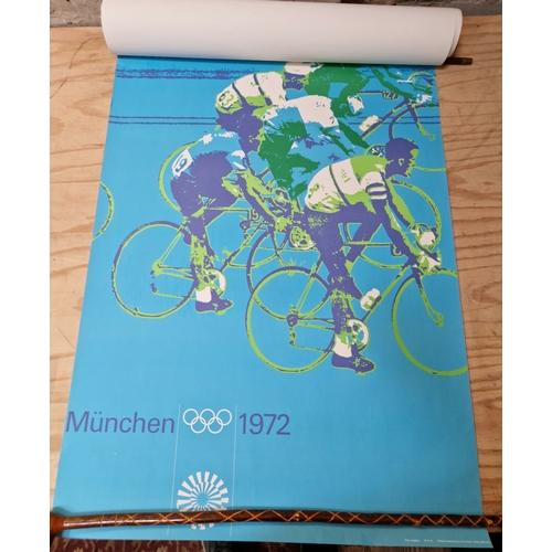 235 - Olympics 1972 - a large gymnastics poster, photo by Max Muhlberger, 07.70.09, printed in Germany by ... 