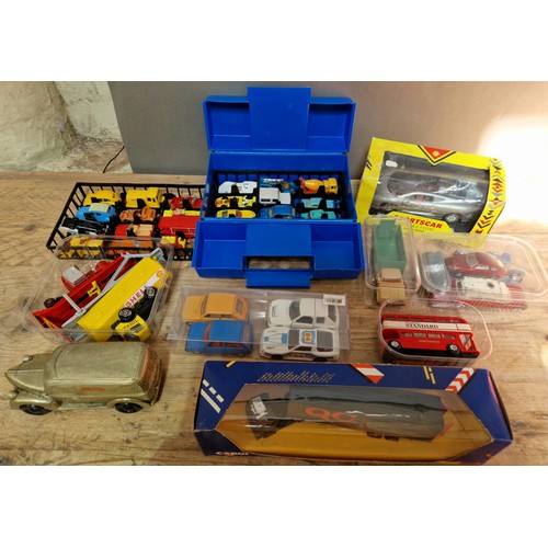 368 - Assorted toys including Meccano Highway Vehicles Set, Herald series of Unbreakable Farm Models, die-... 