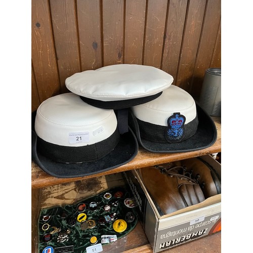 21 - Three naval reservist ladies caps from HMS Eaglet