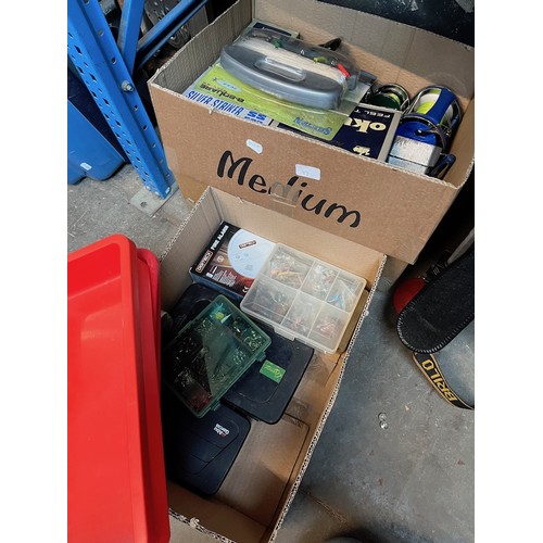 97 - Two boxes of coarse fishing tackle including lures, spinners, weights, floats, pre tied rigs, bite a... 