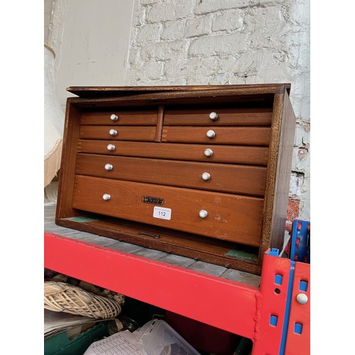 112 - A vintage Union engineers toolmakers cabinet.