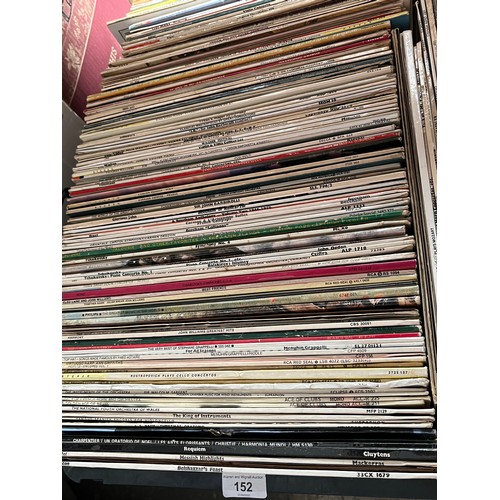 152 - A box of classical vinyl LP records.