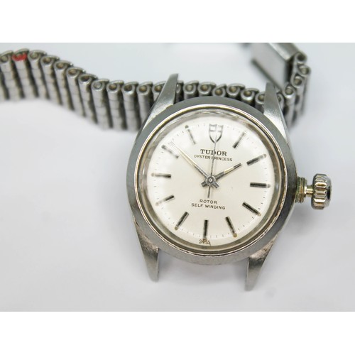 53 - A Rolex Tudor Oyster Princess stainless steel wristwatch, circa 1973, diam. 25mm, ref. 7614/0, cal. ... 