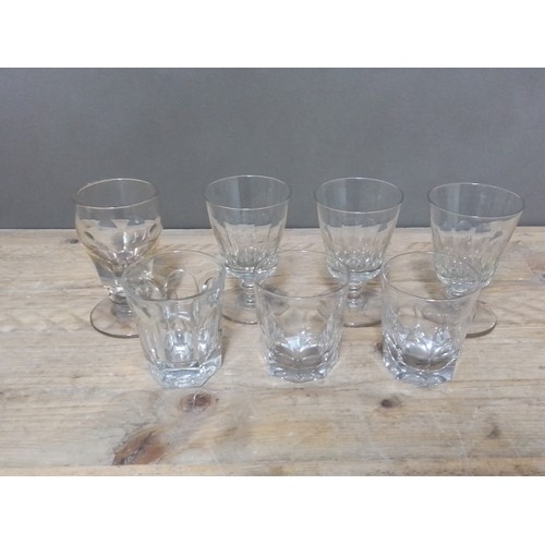 131 - A group of seven assorted Victorian glasses.