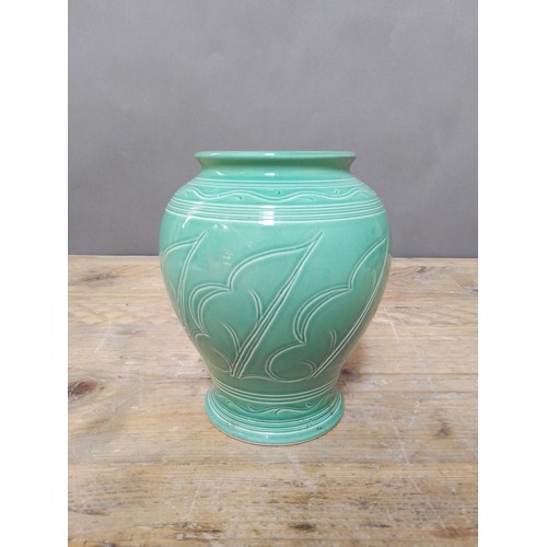 141 - A Wedgwood Art Deco style pottery vase, impressed 'D.C 110', height 17cm.