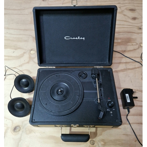 192 - A Crossley portable record player and Philips speakers.