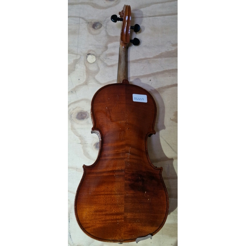 197 - A Czechoslovakian Stradivarius copy violin, two piece back, length 360mm