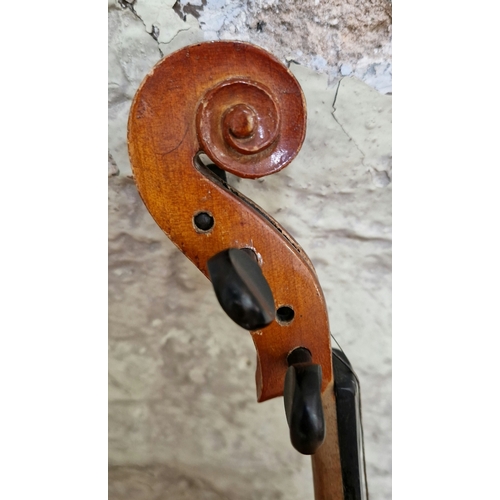 197 - A Czechoslovakian Stradivarius copy violin, two piece back, length 360mm