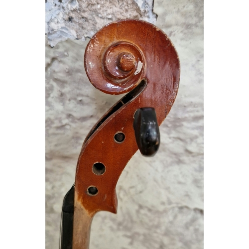 197 - A Czechoslovakian Stradivarius copy violin, two piece back, length 360mm