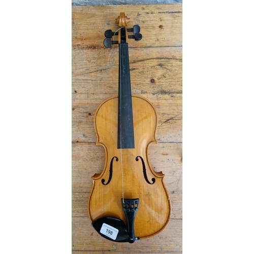 198 - A 20th century Romanian violin, made in the workshop of Andreas Leller for Stentor Music Co Ltd, two... 