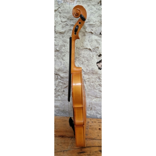 198 - A 20th century Romanian violin, made in the workshop of Andreas Leller for Stentor Music Co Ltd, two... 